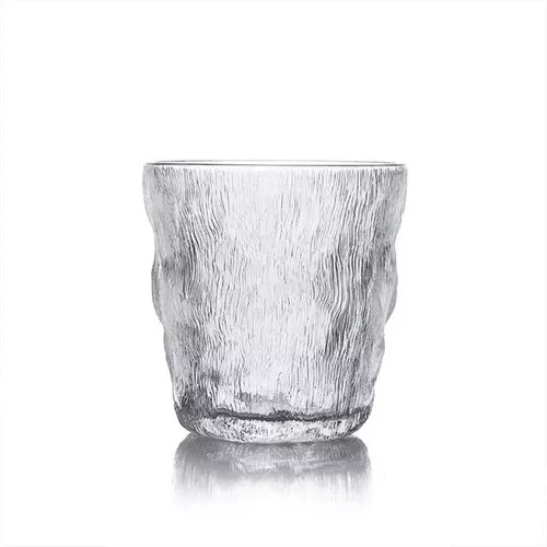 4 Vasos De Vidrio Diseño De Glaciar Para Agua O Bebidas