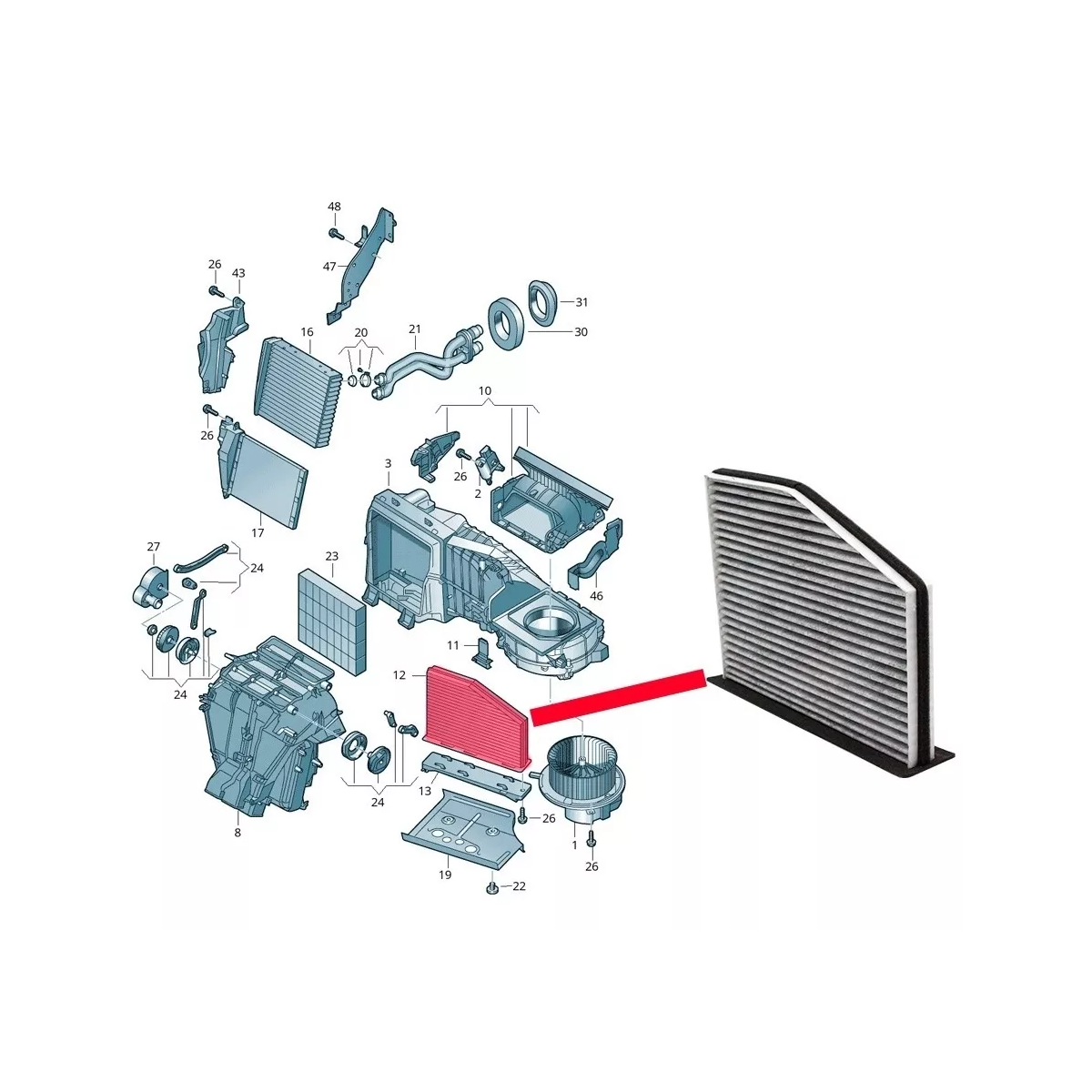 Filtro Cabina Jetta A6 Clasico Bora Beetle Golf 