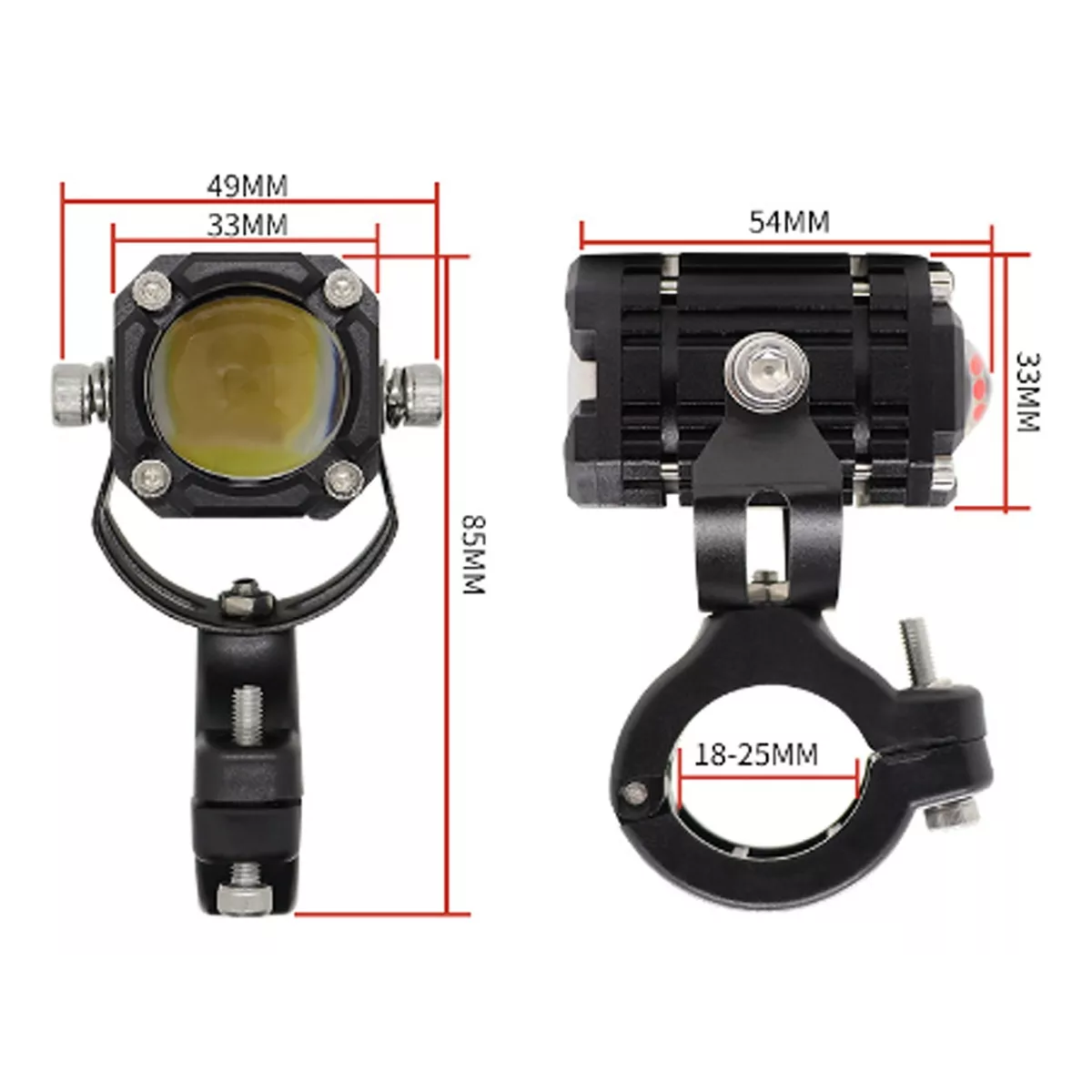 Faros De Lupa Luz Led Spot Luz Para Moto Ojo Diabólico 2pcs