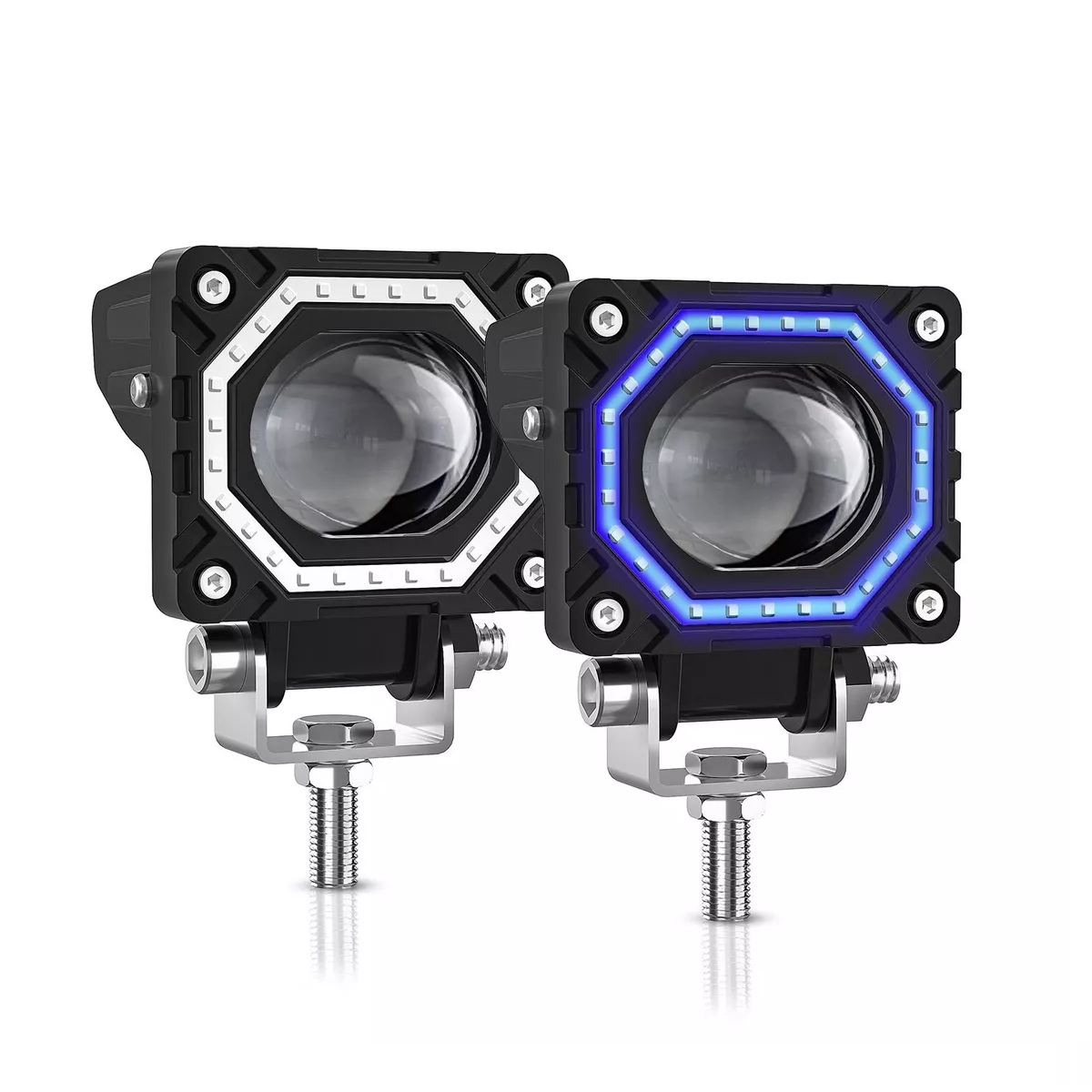 Par Luces Led Auxiliares Faros De Lupa 120w Para Auto Moto