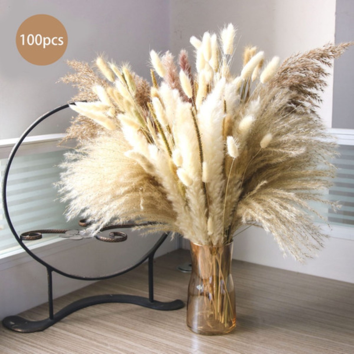 Plantas Decorativas 100pcs Pampas Secas Flores Artificiales 