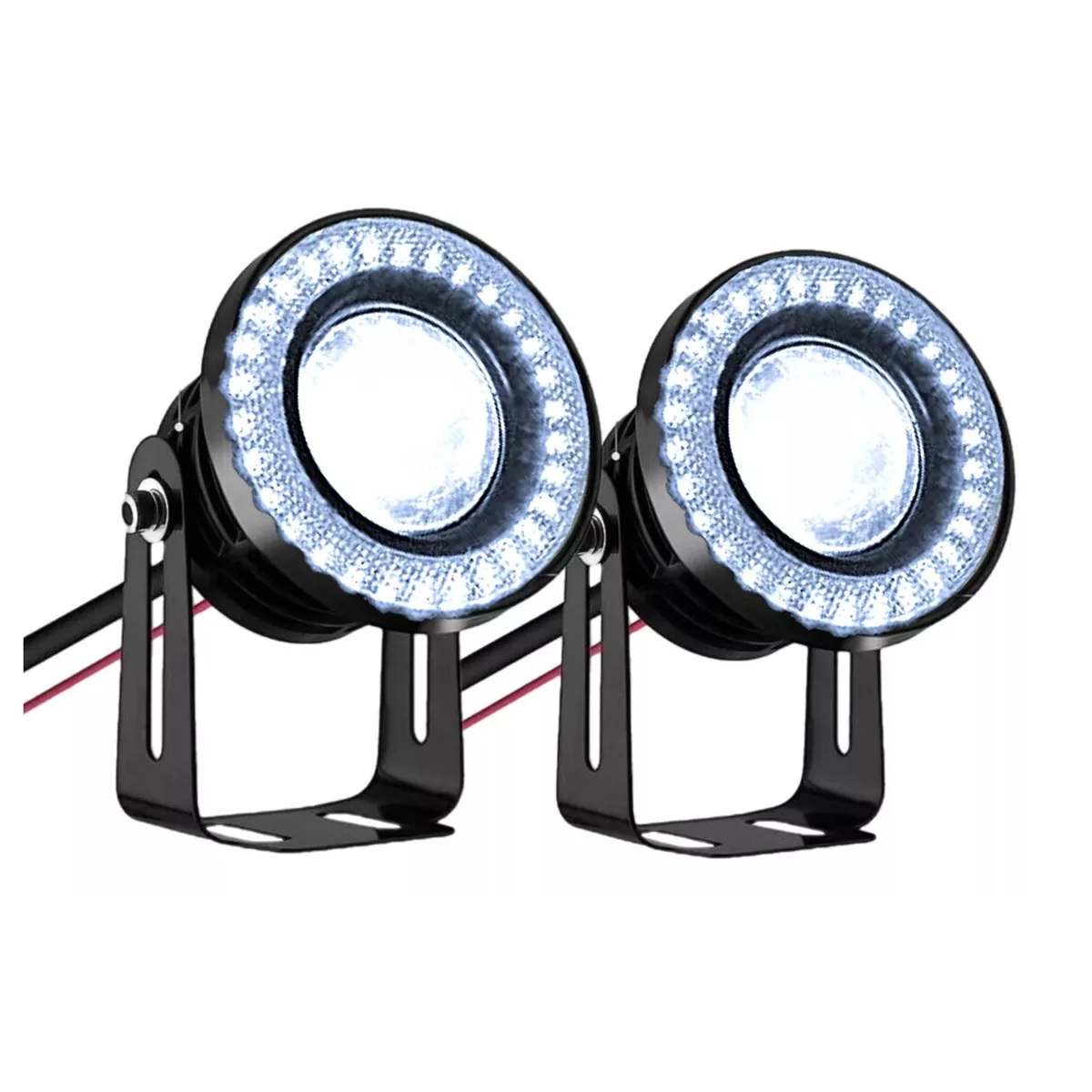 2pz Faros Antiniebla 3.5¨ Auxiliares Ojo De Angel Color Auto Azul