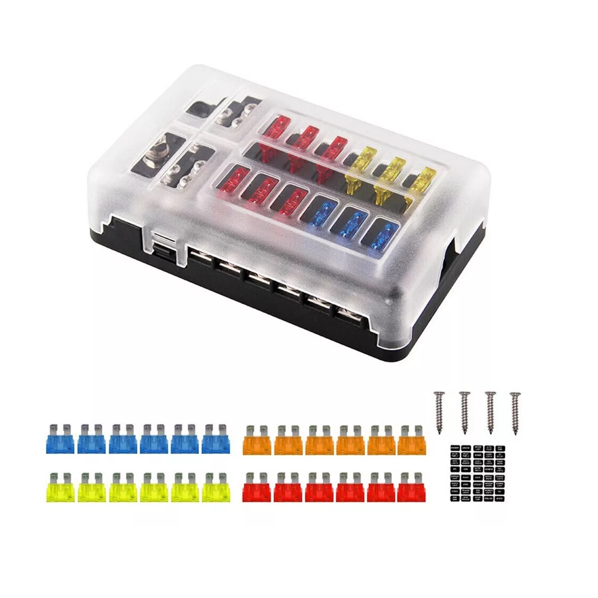 Caja De Fusibles Con Bus Negativo, Bloque Portafusibles