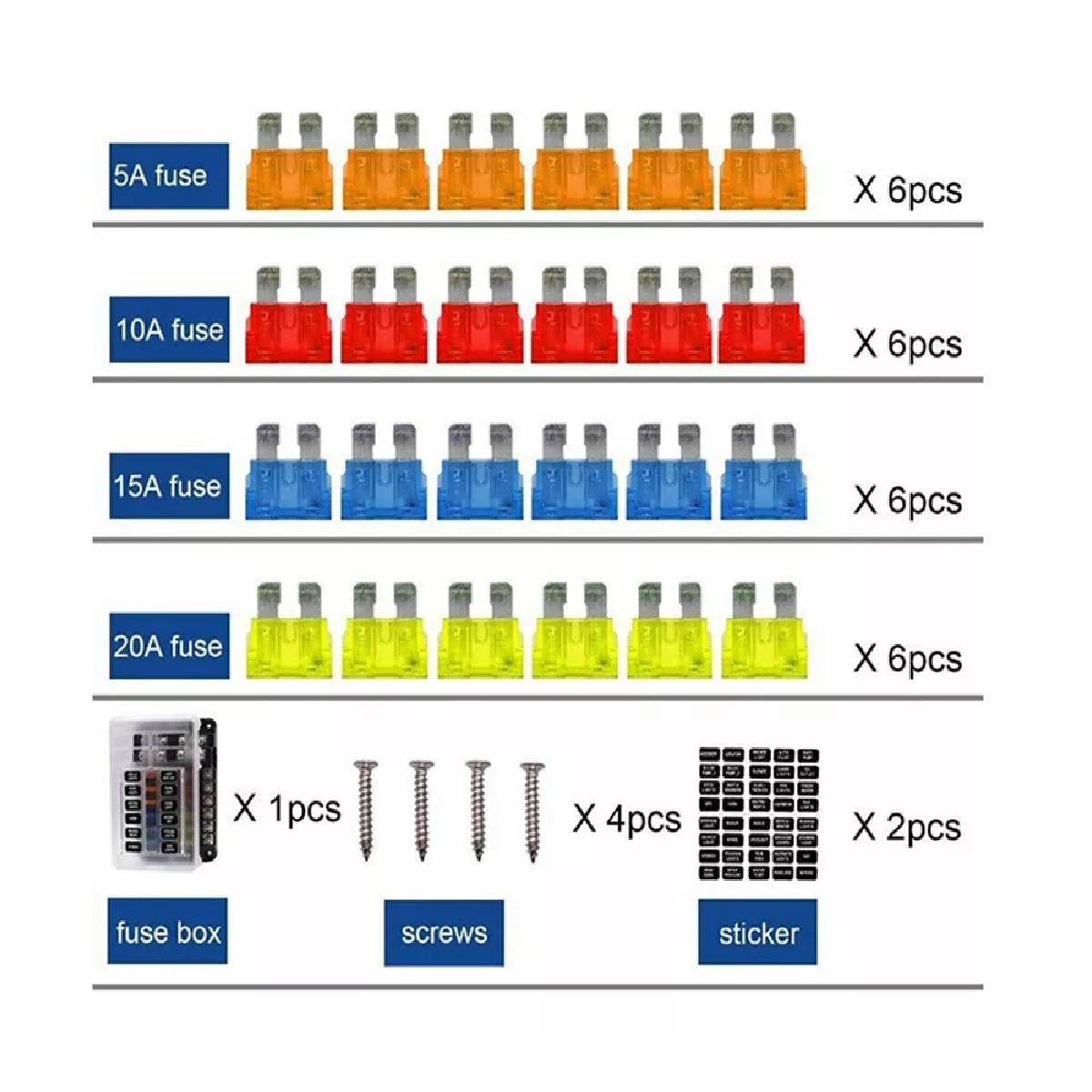 Caja De Fusibles Con Bus Negativo, Bloque Portafusibles