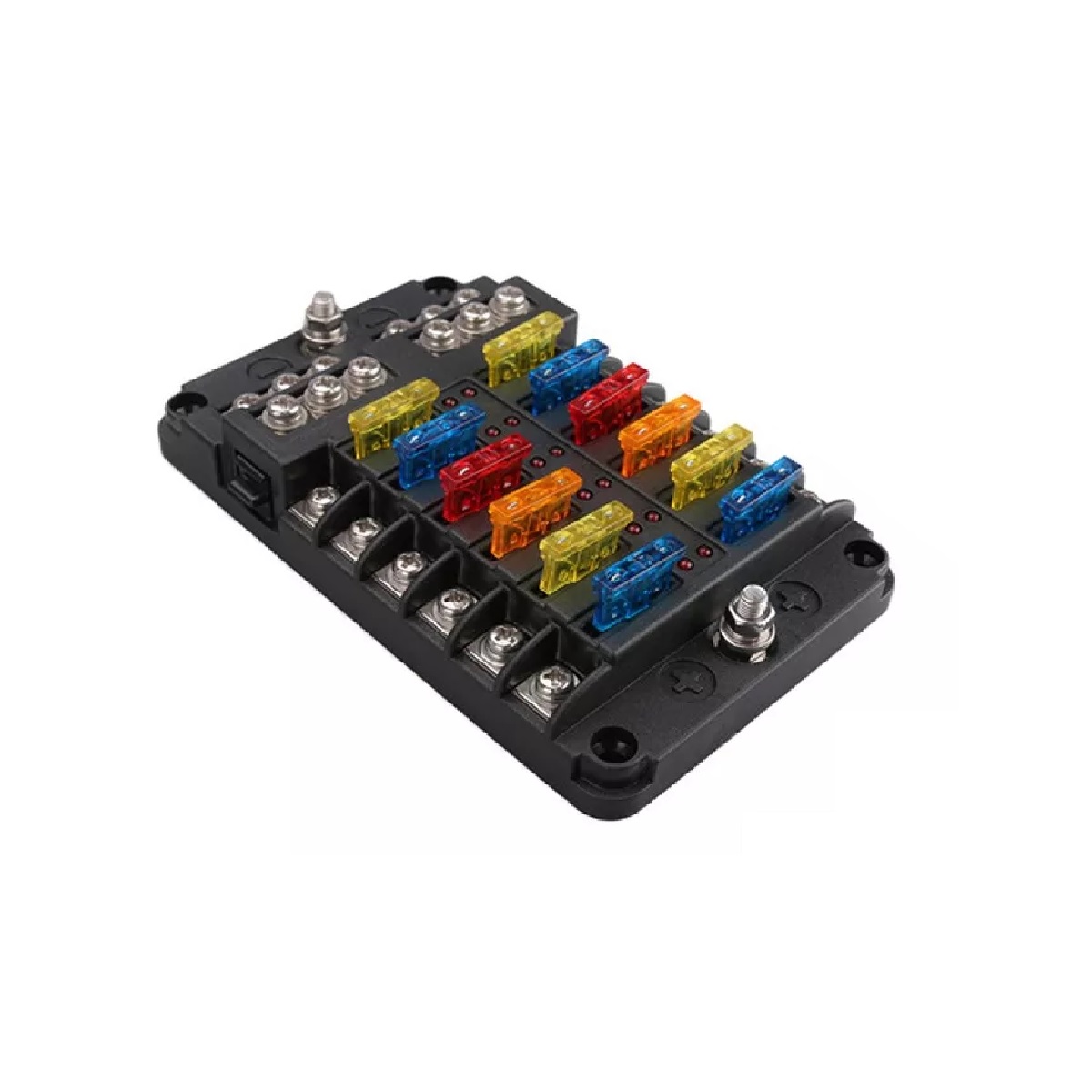 Caja De Fusibles Con Bus Negativo, Bloque Portafusibles