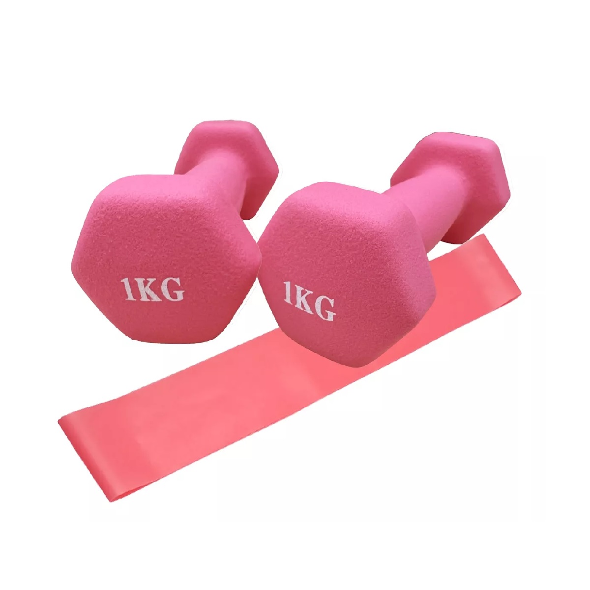 Par Mancuernas Rosas Ejercicio 1 Kg Cubierta Neopreno Entrenamient