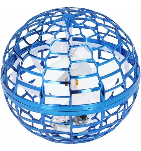 2 Pelotas Voladoras Azules Mágicas Luces Led Giratorias Recargable
