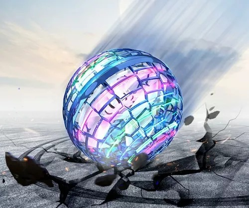 2 Pelotas Voladoras Azules Mágicas Luces Led Giratorias Recargable