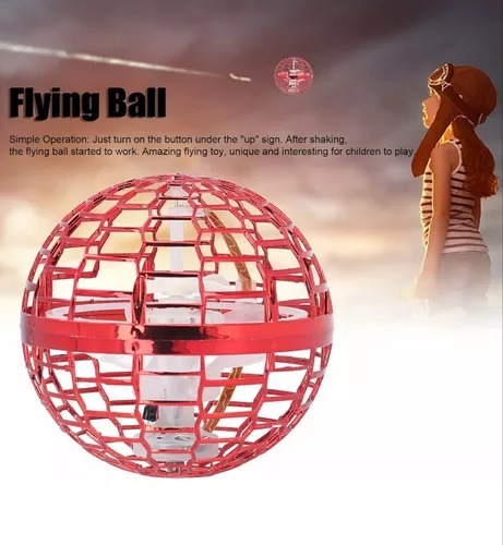 2 Pelotas Voladoras Rojas Mágicas Luces Led Giratorias Recargable