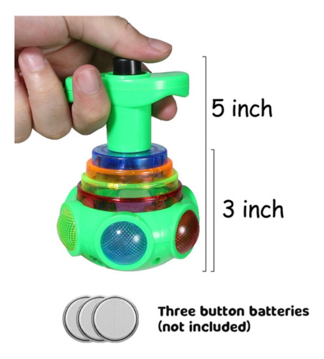 12 Pc Trompo De Intermitentes, Juguete Giratorios Iluminados Colores