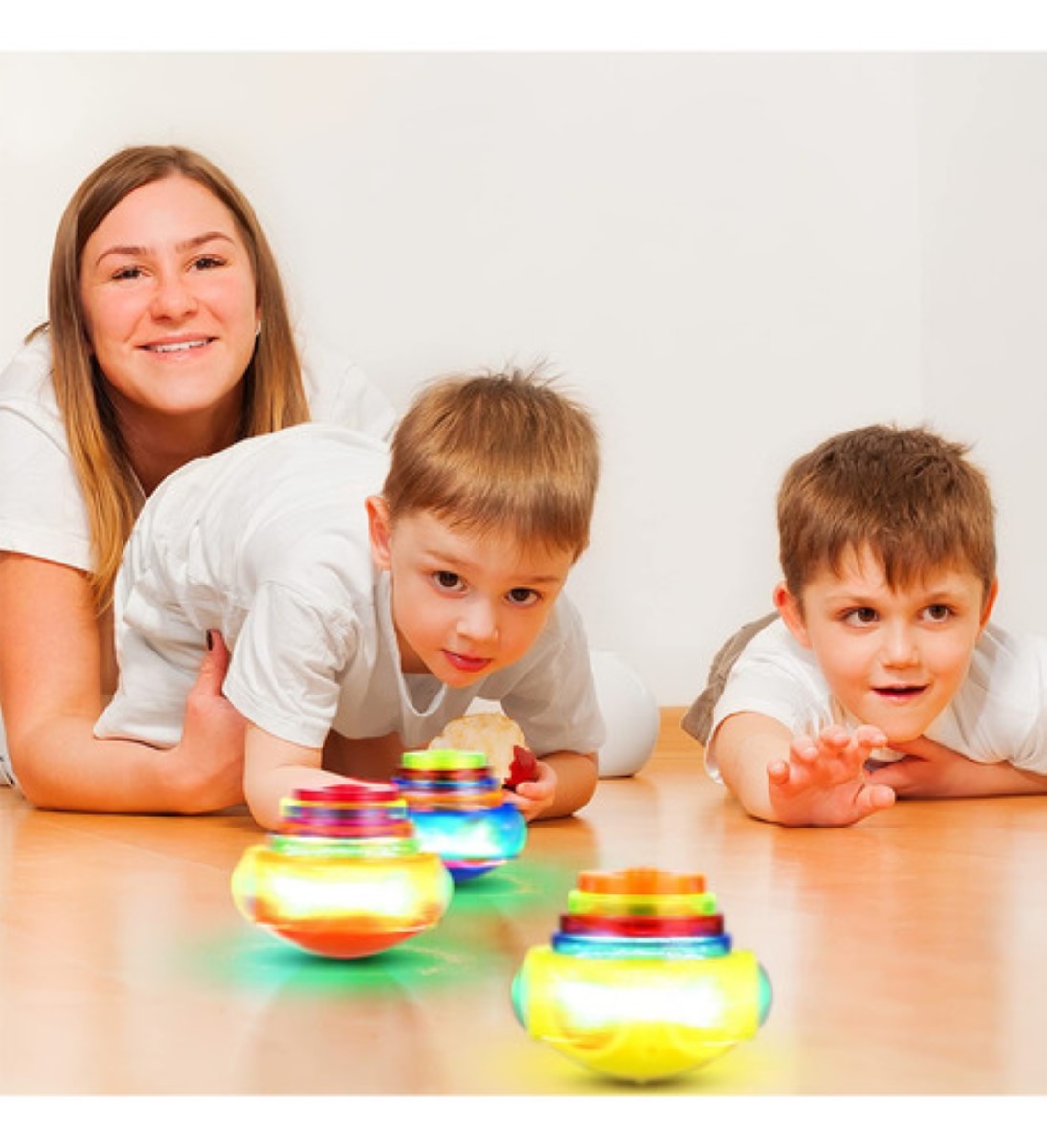 12 Pc Trompo De Intermitentes, Juguete Giratorios Iluminados Colores