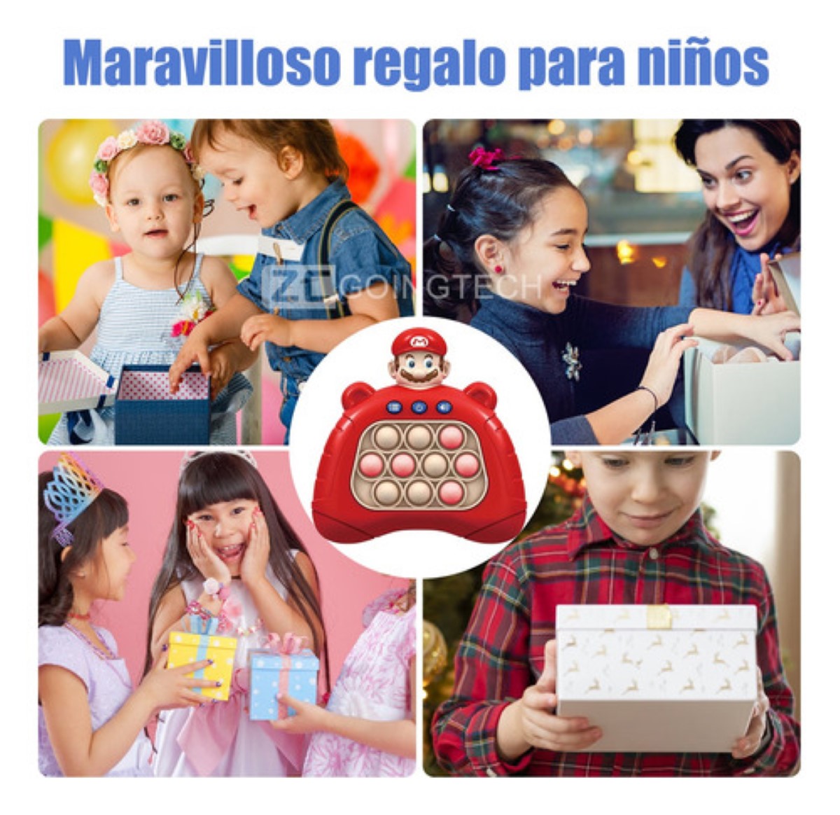 Juguete Pop It Push Antiestrés Y Educativo Español rojo mario bros