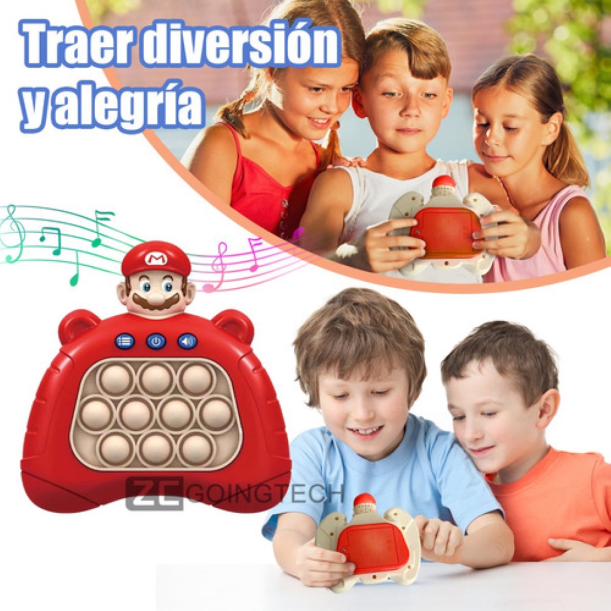 Juguete Pop It Push Antiestrés Y Educativo Español rojo mario bros