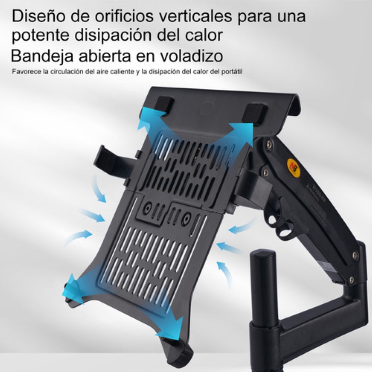 Soporte Monitor De Brazo Ergonómico Para Laptop 10 A 17 Negro