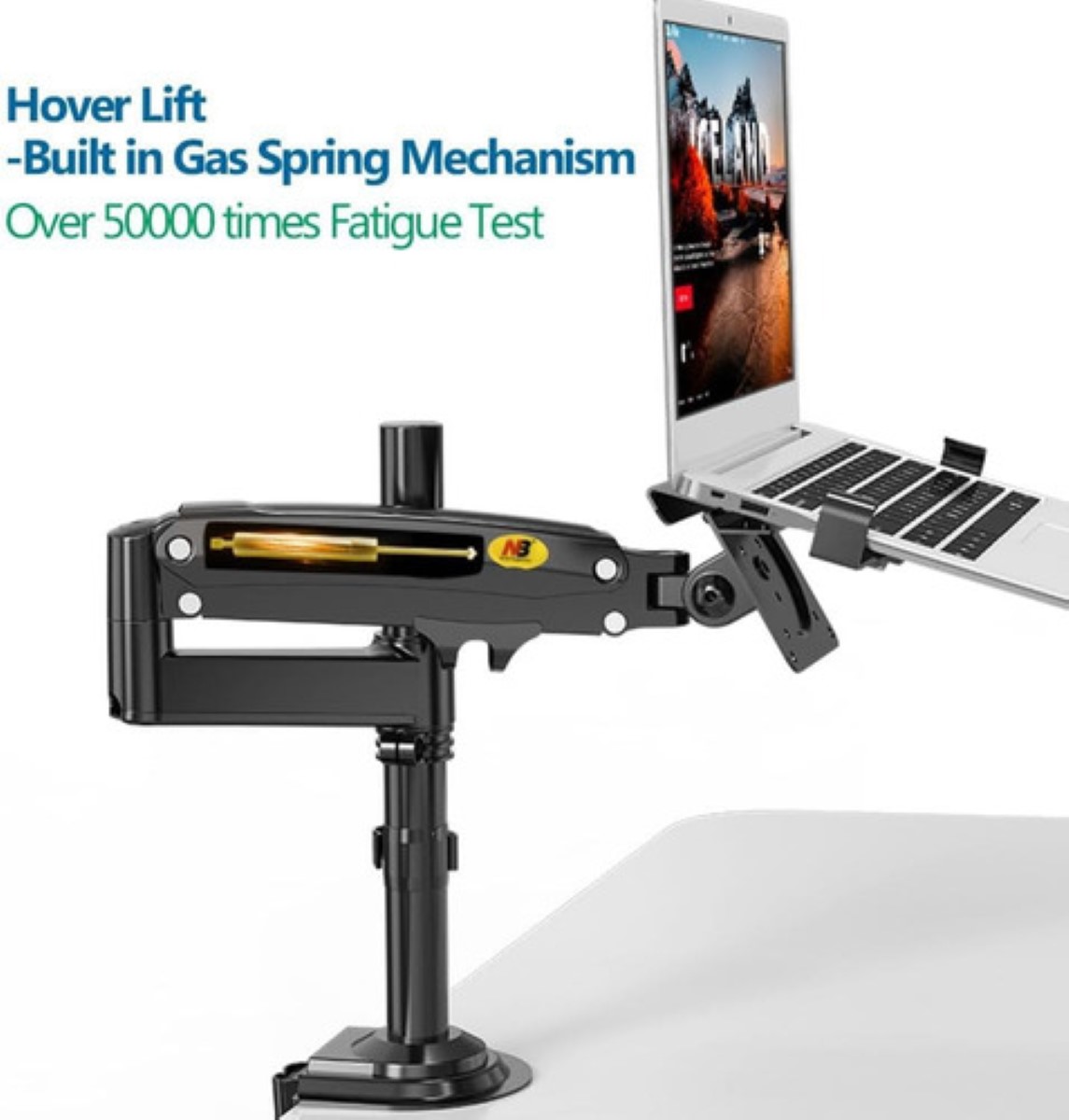 Soporte Monitor De Brazo Ergonómico Para Laptop 10 A 17 Negro