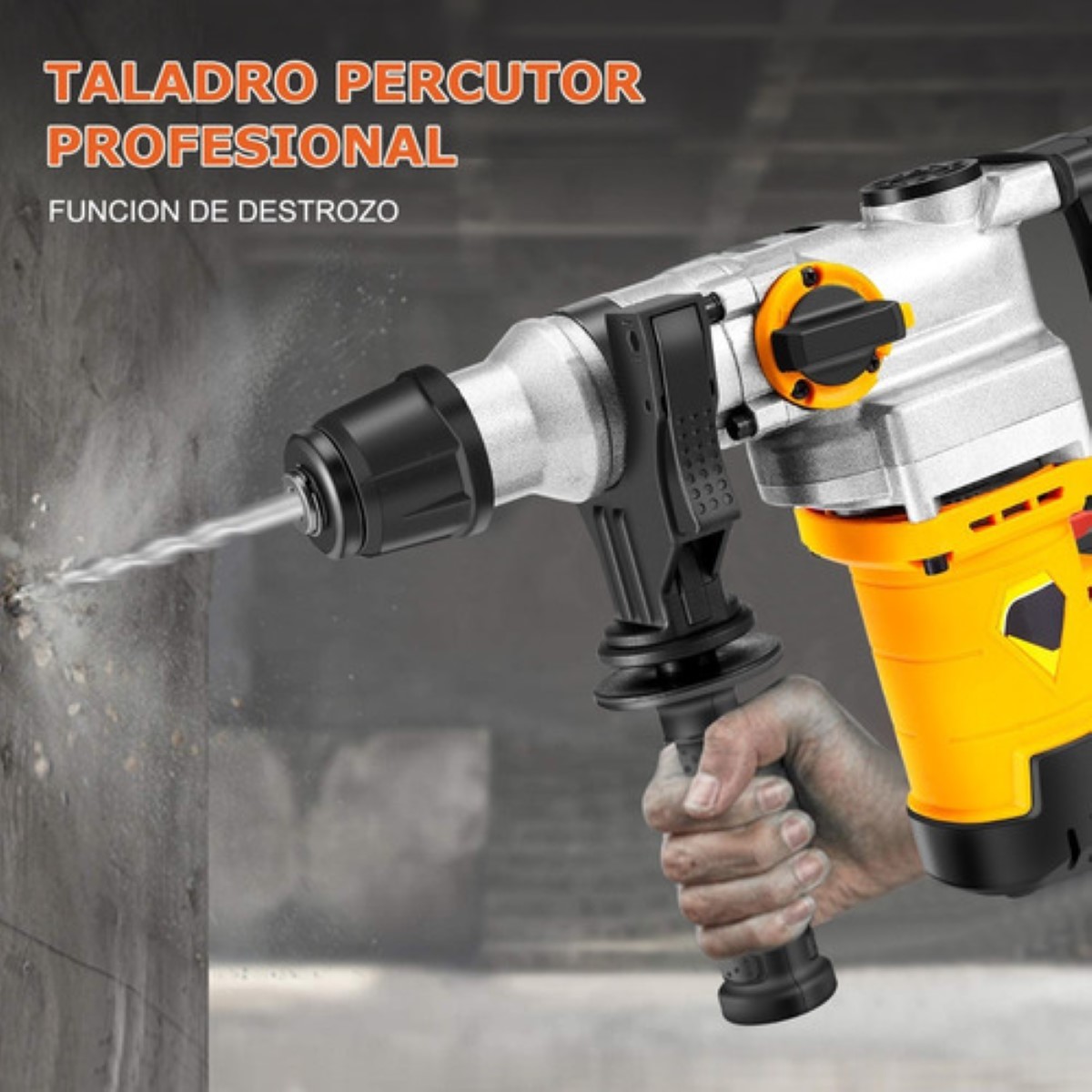 Rotomartillo Industrial Perforacion Taladros Sds 2000w Gris/Amarillo