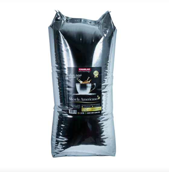 Café Mezcla Americano Charlas Café® Blend Tueste Medio y Obscuro. 2 kg.