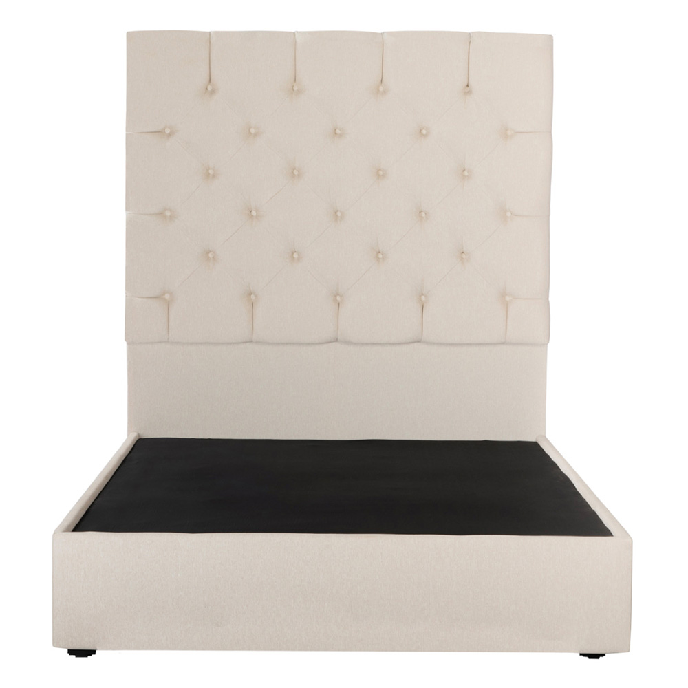 Cabecera King Size Dicasa Capri con Base Cama Columbia Beige Claro