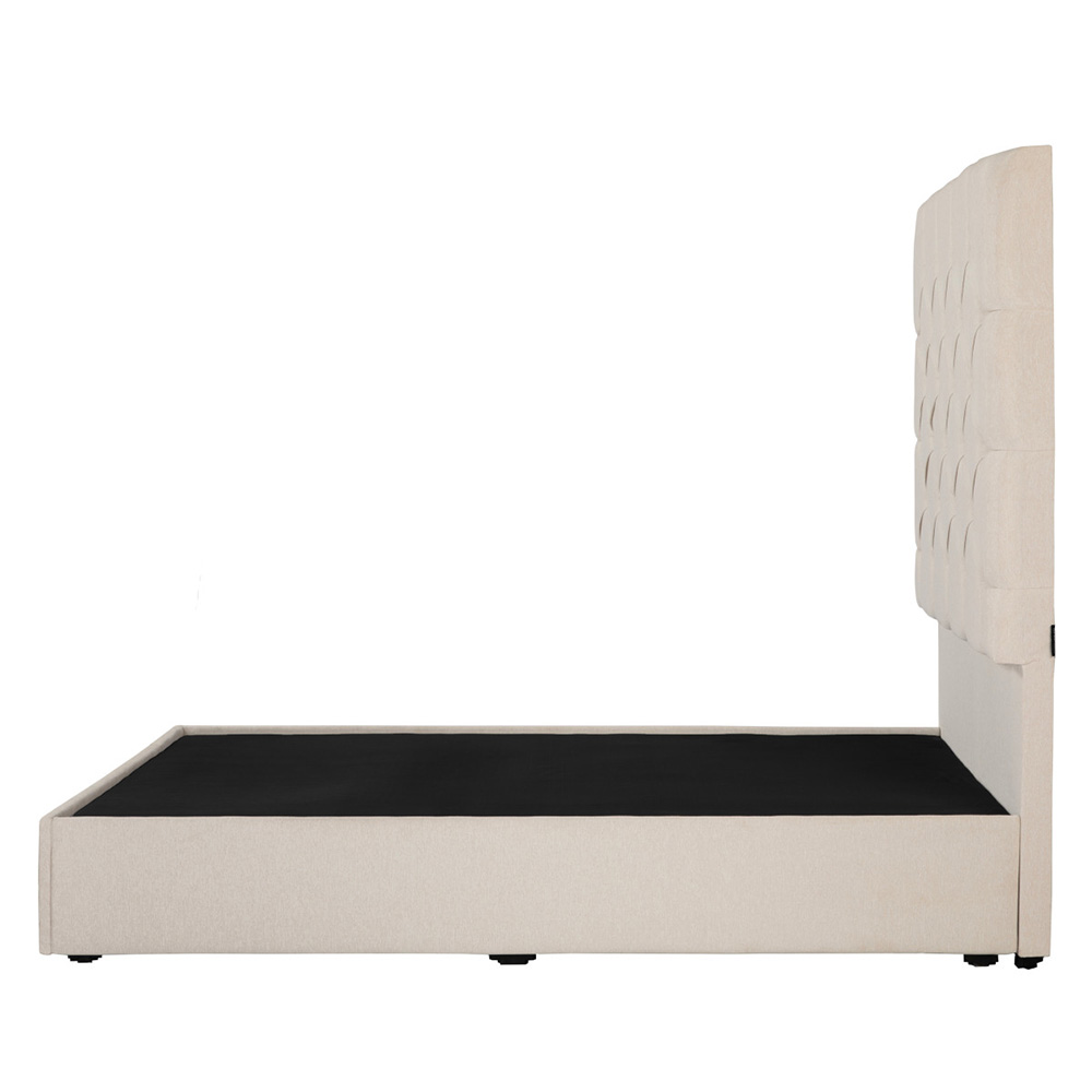 Cabecera King Size Dicasa Capri con Base Cama Columbia Beige Claro