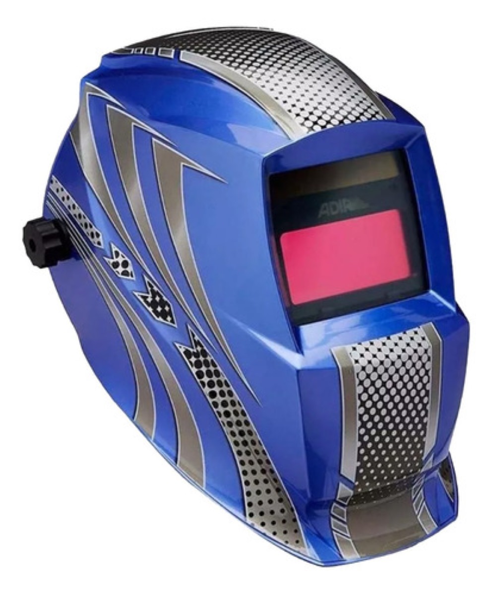 Careta De Soldar Uso Industrial Soldadura Electronica Diseño Azul