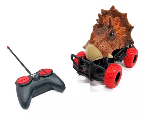 Carrito Dinosaurio Rojo De Radio Control Cars Dinosaur Pilas Niñ@