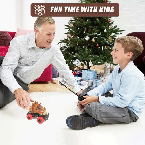 Carrito Dinosaurio Rojo De Radio Control Cars Dinosaur Pilas Niñ@