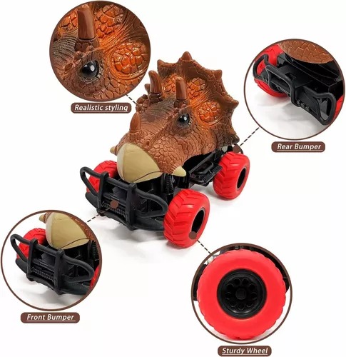 Carrito Dinosaurio Rojo De Radio Control Cars Dinosaur Pilas Niñ@