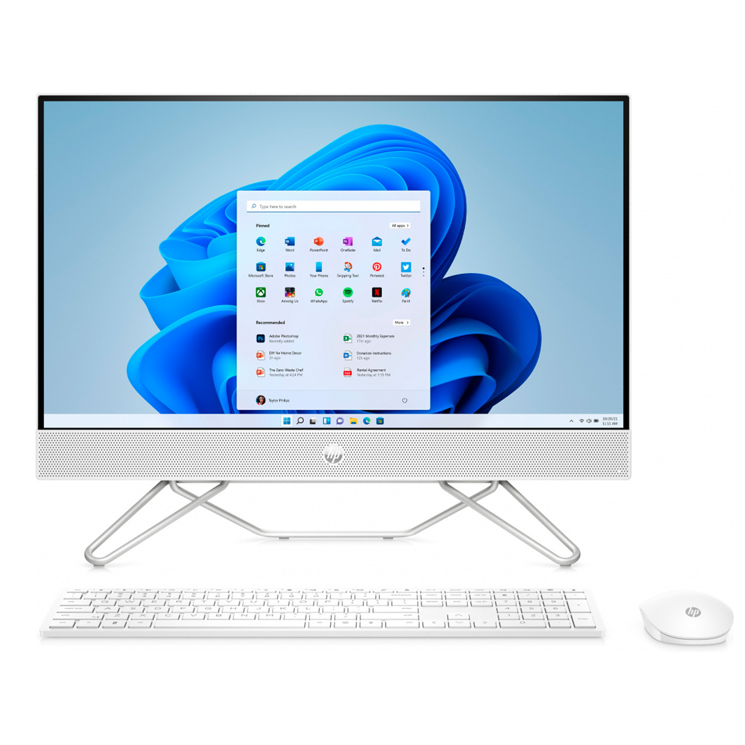 All-in-One Hp 24" Intel Core i3-1215U 4.40GHz 8GB 1TB + 256GB SSD Blanco W11H.