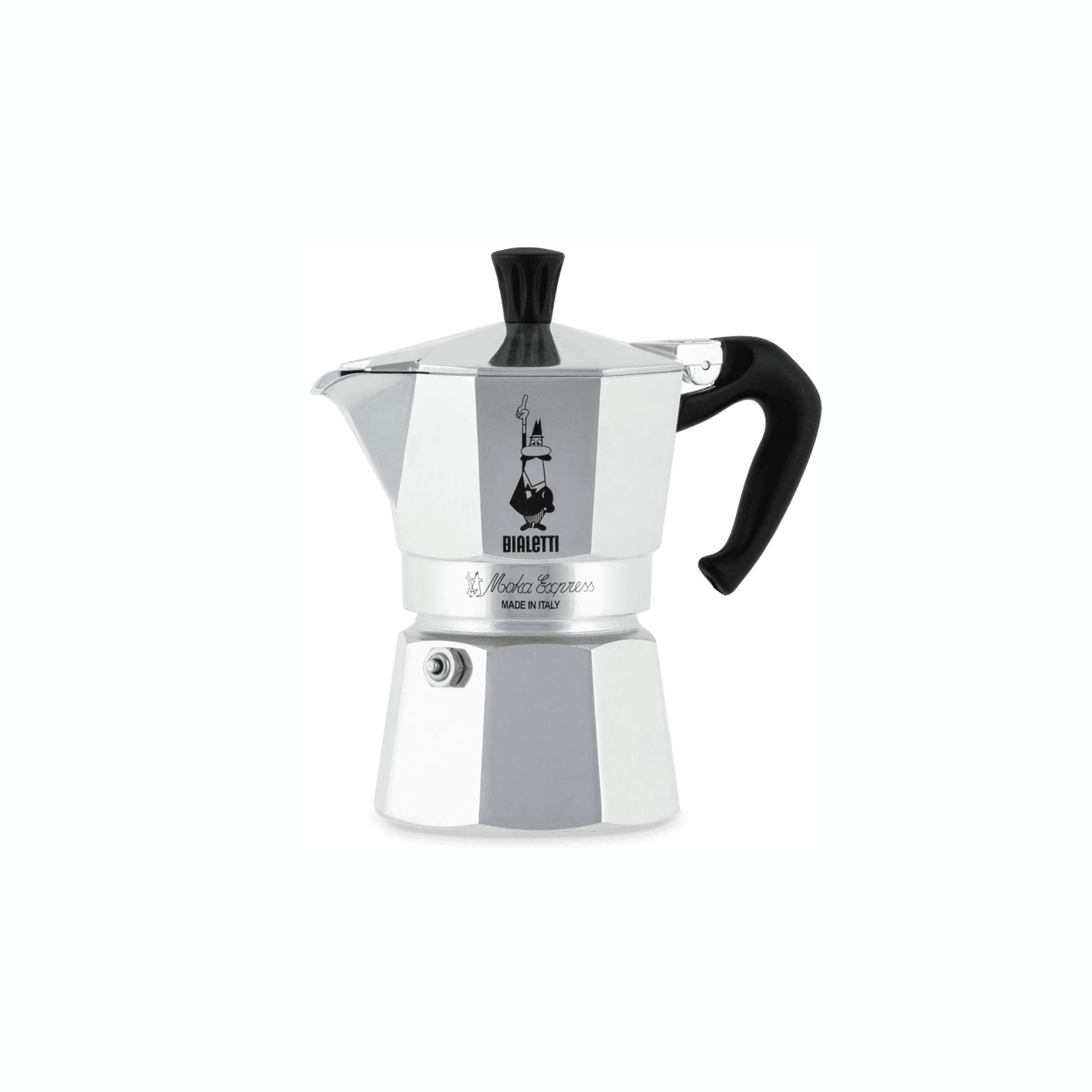 Cafetera Bialetti® 6800 Moka Express Percolator, Plateado 3 Tazas, 1