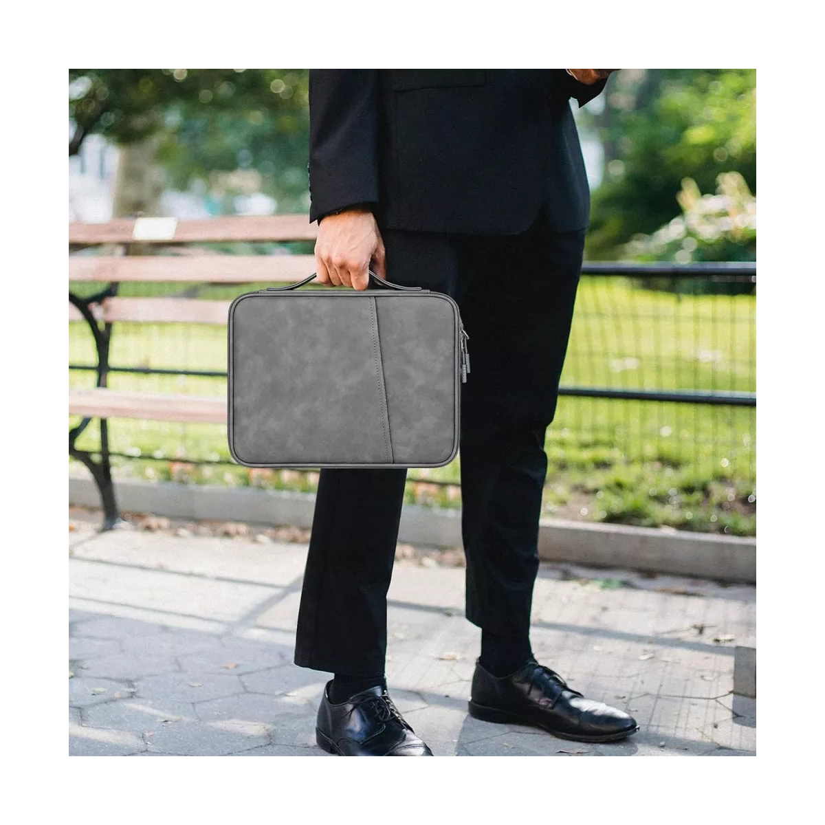 Maletin Para Laptop Impermeable Funda Para Tableta Gris 10.8-11Plg