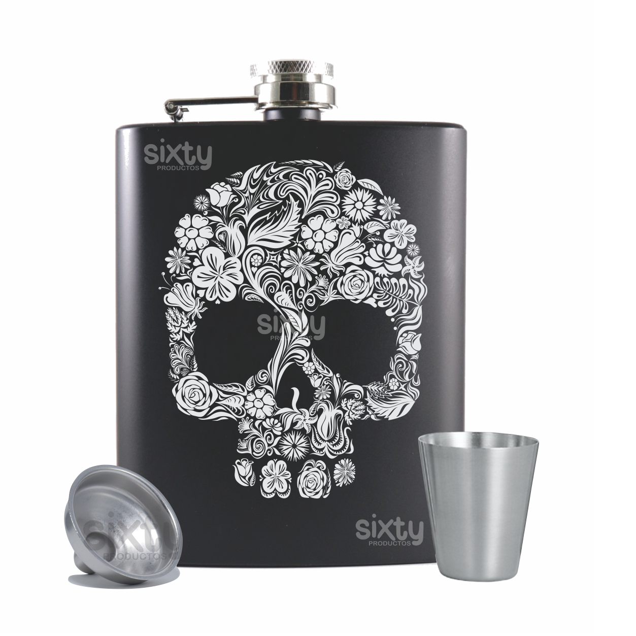 Licorera acero inoxidable capacidad 8oz (230ml) vaso shot y embudo ...