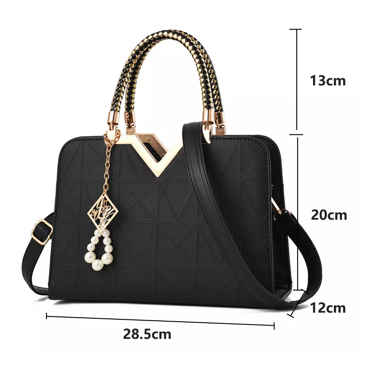 Bolso Negra Dama Elegante Impermeable De Viaje Para Laptop