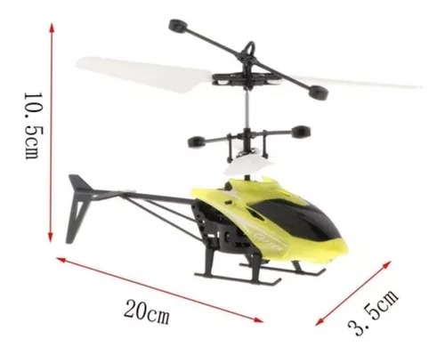 Helicóptero Amarillo Lh-1804 Vuela Por Inducción Juguete.