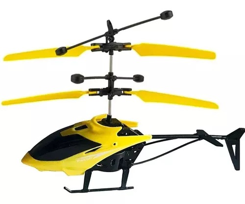 Helicóptero Amarillo Lh-1804 Vuela Por Inducción Juguete.