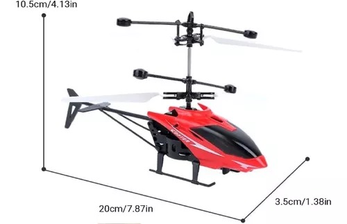Helicóptero Rojo Lh-1804 Vuela Por Inducción Juguete.