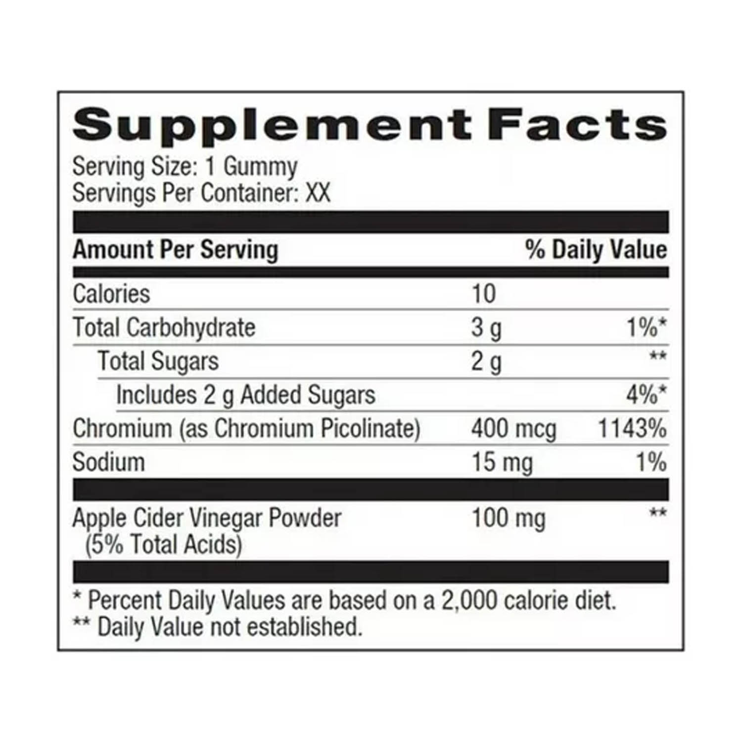 Vinagre de Manzana 400mg Spring Valley 60 gomitas Control de Peso 