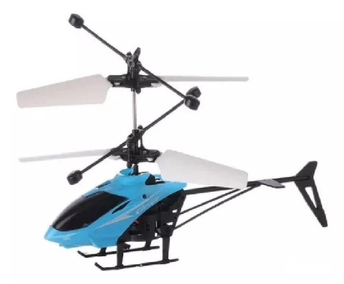 Helicóptero Azul Lh-1804 Vuela Por Inducción Juguete.