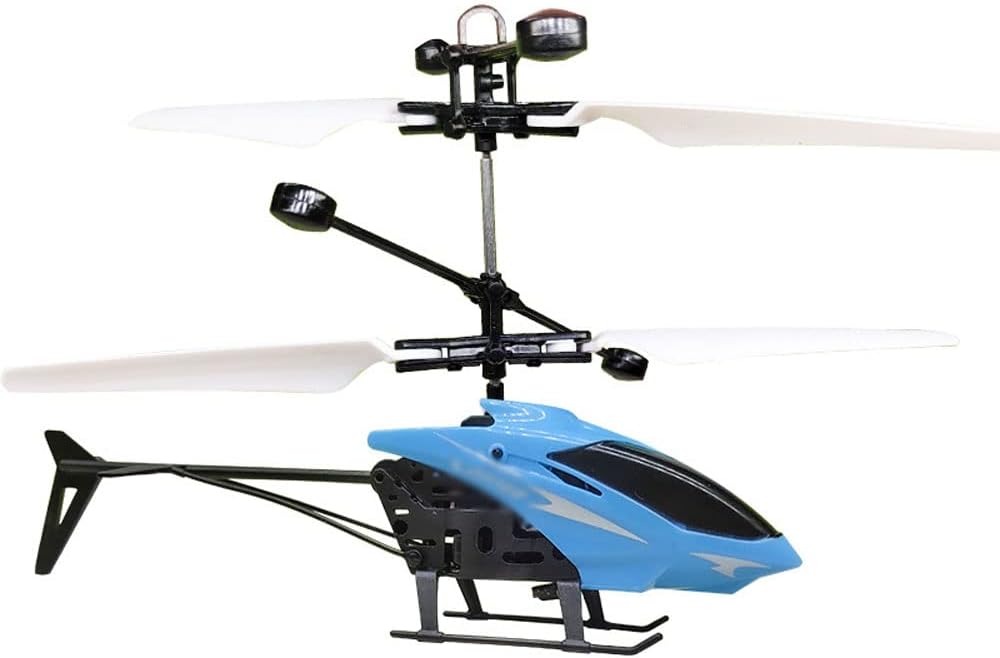 Helicóptero Azul Lh-1804 Vuela Por Inducción Juguete.