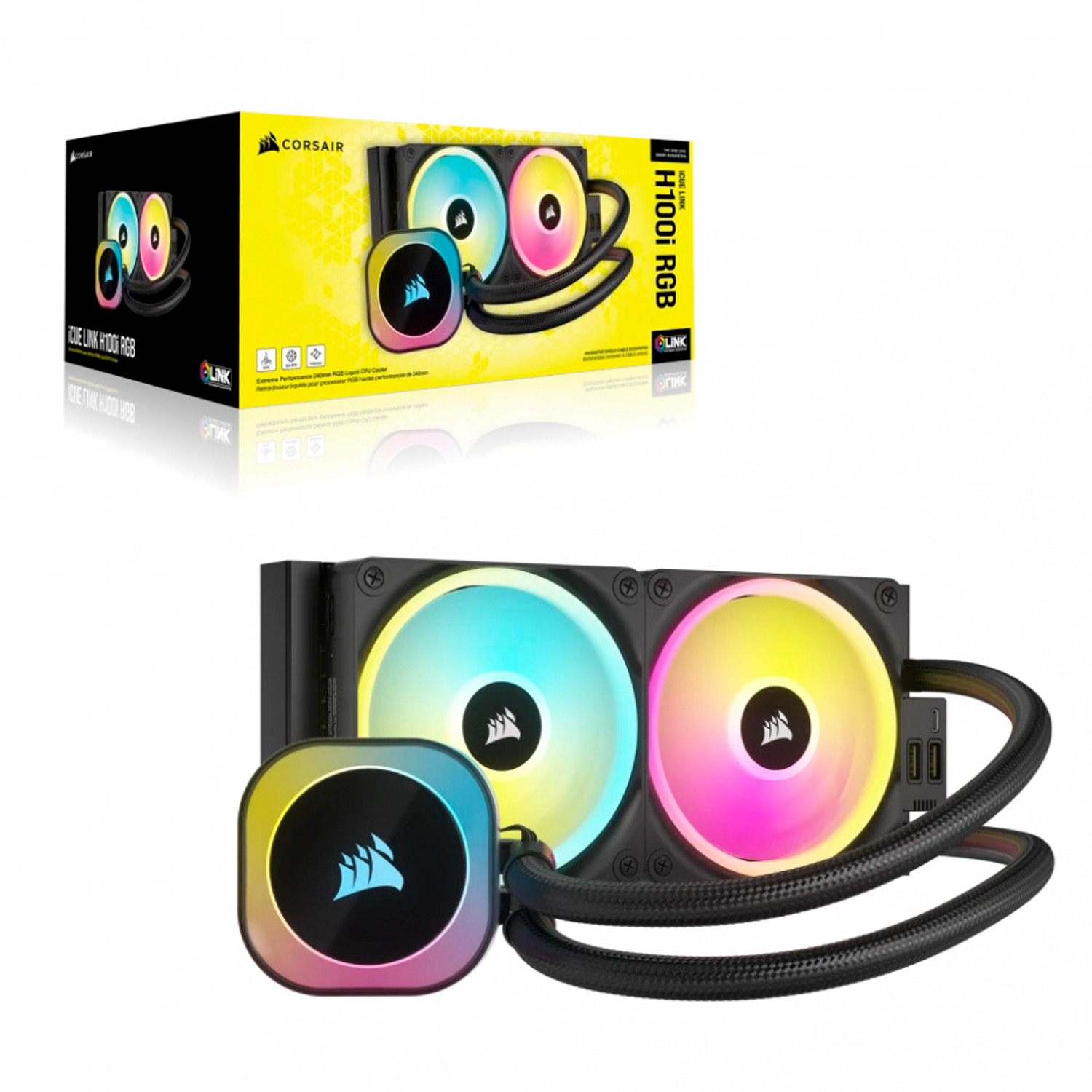 Enfriamiento Corsair ICUE Link H100i 240mm Rgb Aio Negro CW-9061001-WW.