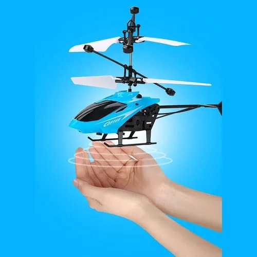 Helicóptero Azul Lh-1804 Vuela Por Inducción Juguete.