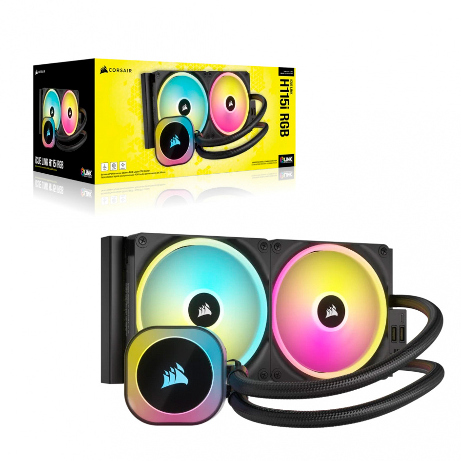 Enfriamiento Líquido Corsair iCUE Link H115i RGB AIO 2x140mm Negro.