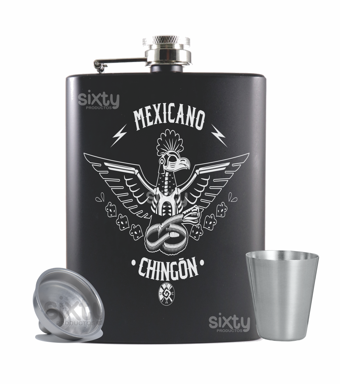 Licorera acero inoxidable capacidad 8oz (230ml) vaso shot y embudo ...