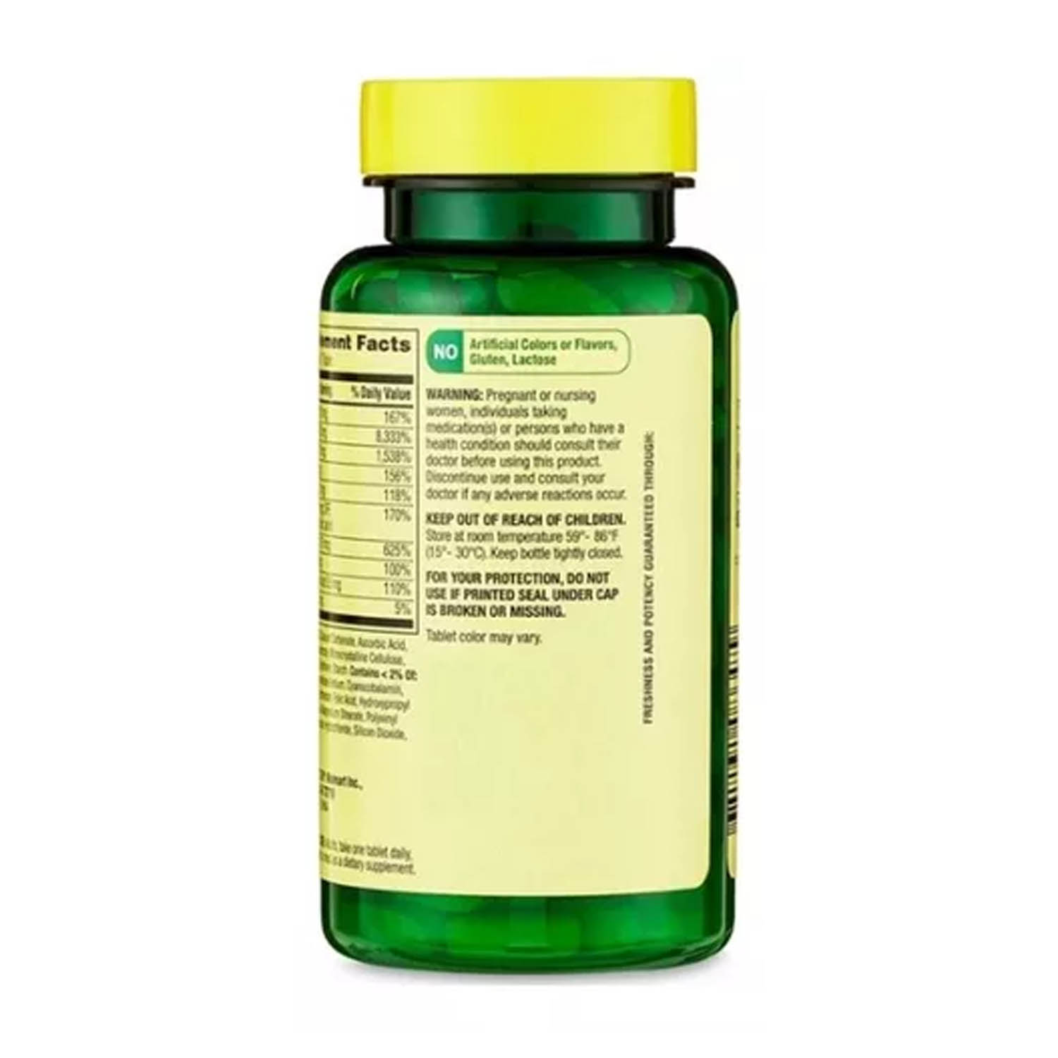 Complejo B Spring Valley 100 tabs Multivitaminas Vitaminas B1, B2, B6 y B12 + Acido Folico