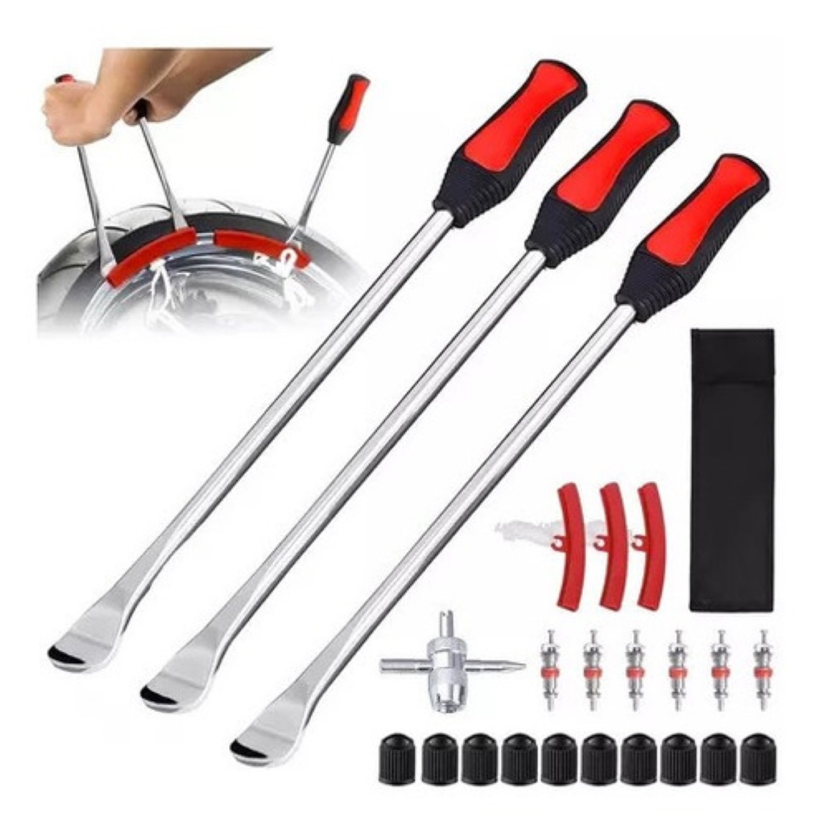 Kit De Palanca Desmontar Para Llantas Motocicleta Bicicleta