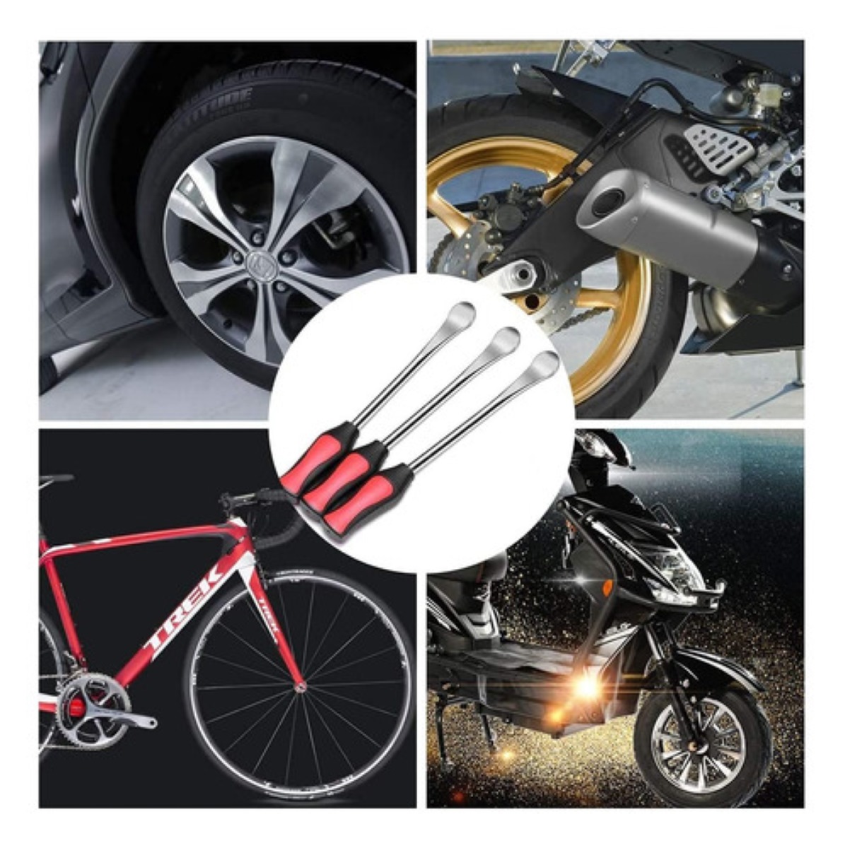 Kit De Palanca Desmontar Para Llantas Motocicleta Bicicleta