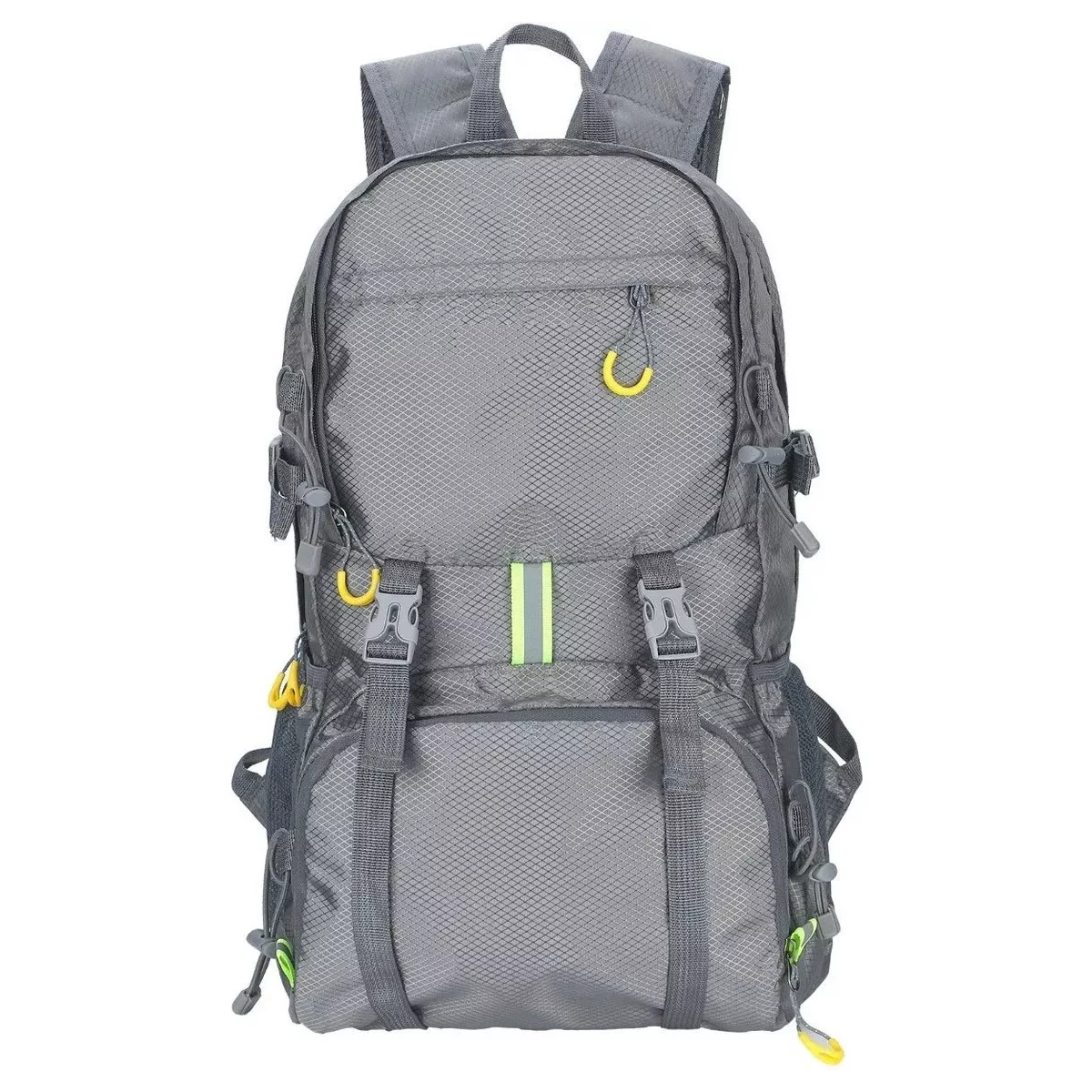 Mochila De Senderismo Para Acampar Impermeable Plegable 35l Gris