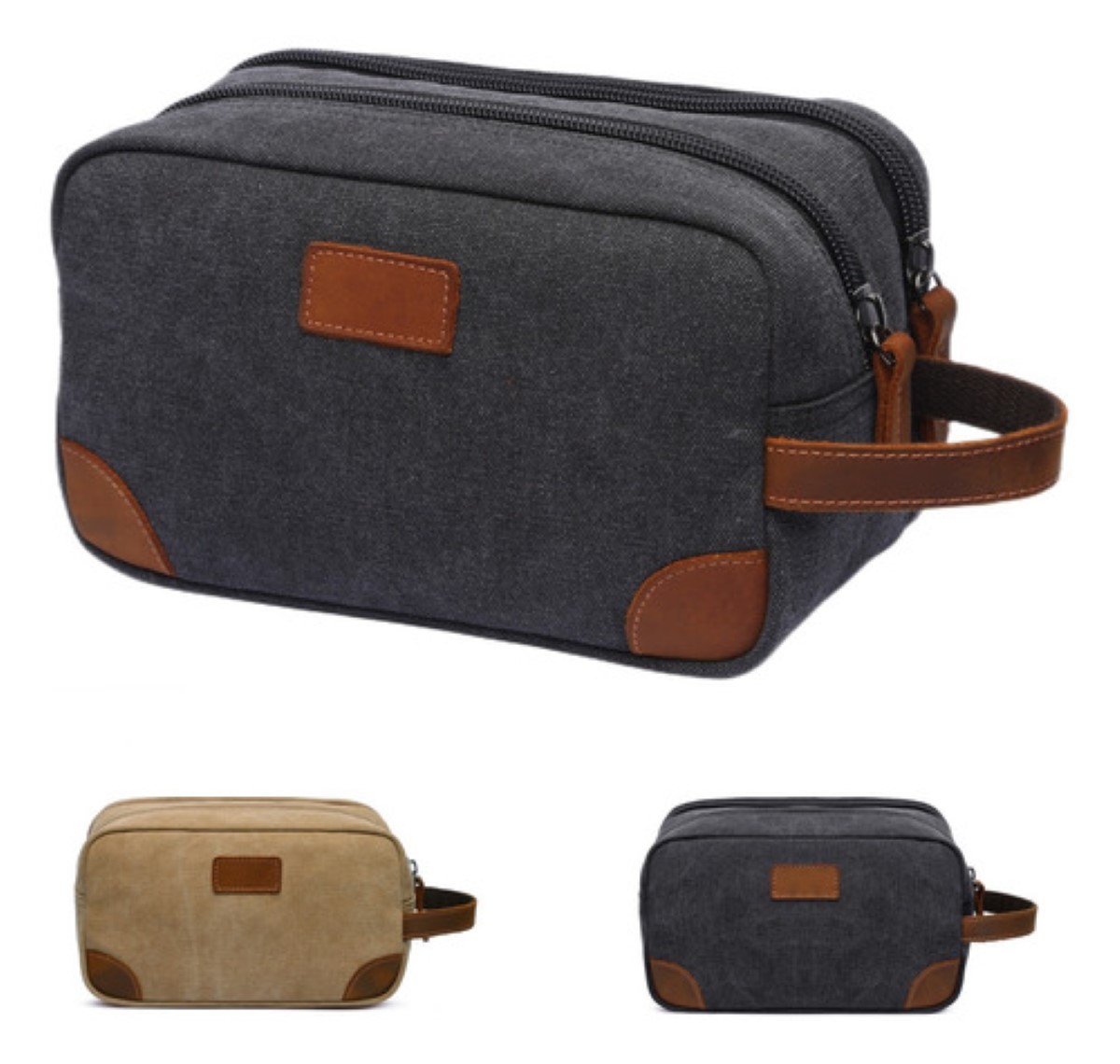 Bolsa Cosmetiquera Sobaquera Neceser Para Hombre De Viaje negro