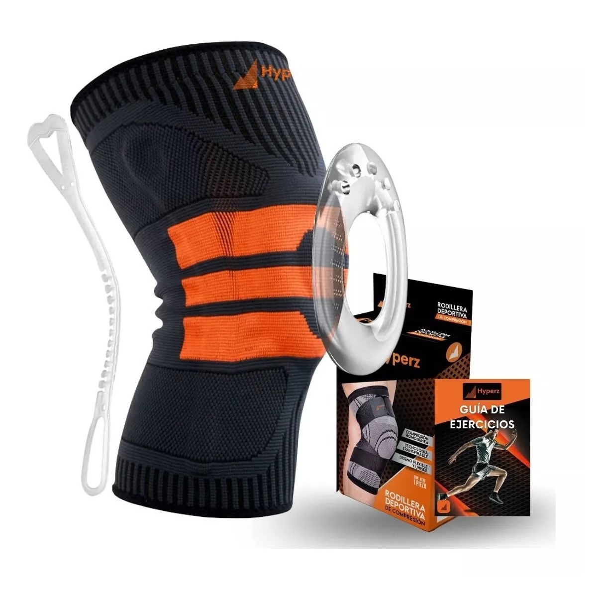 Rodillera Deportiva De Compresión Gel Ortopédica Negro XL