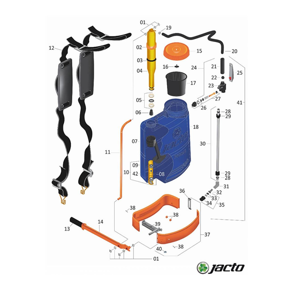 Aspersora Jacto PJH20 Manual  20 litros Azul