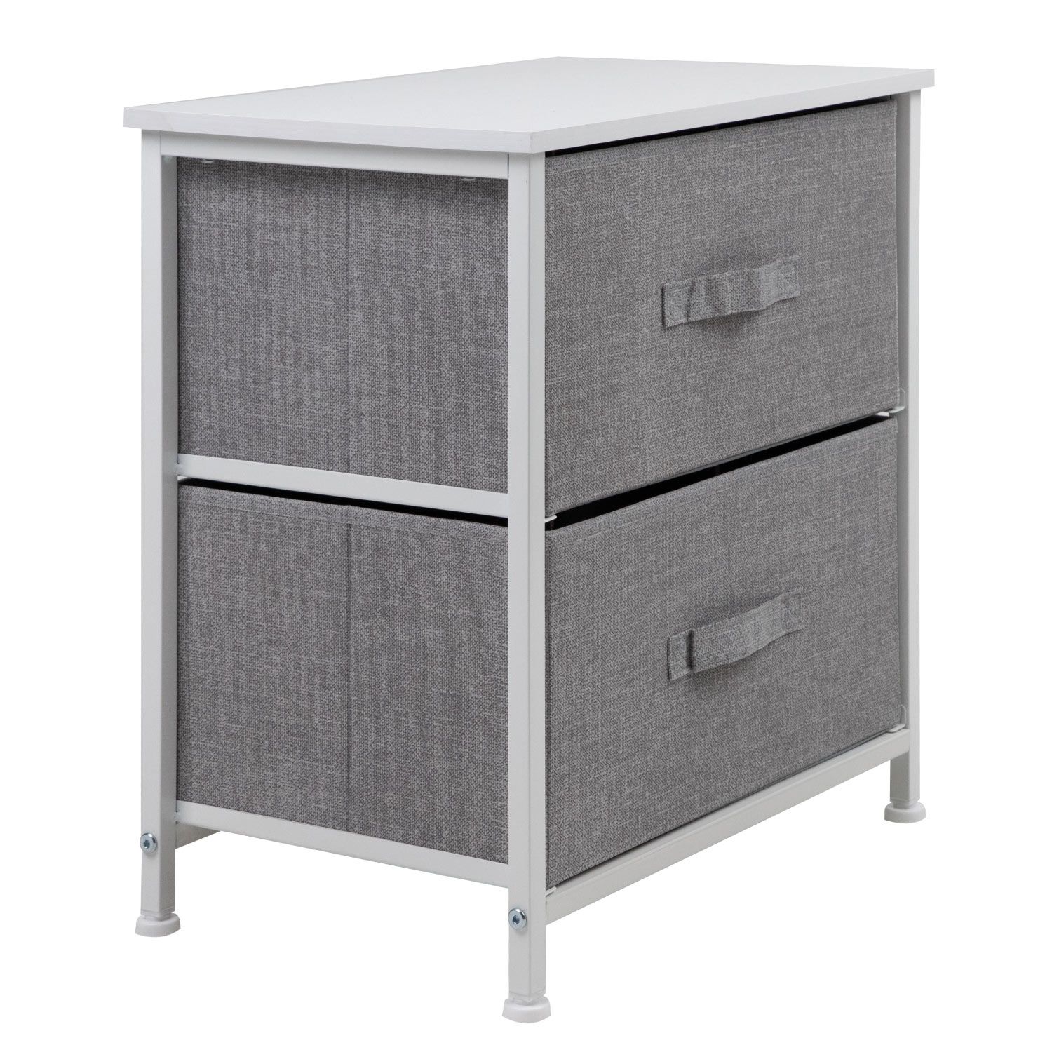 Comoda Cajonera con 2 Cajones Buro Mueble de Tela Madera